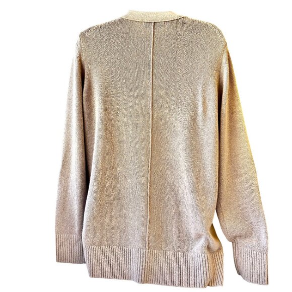 Banana Republic Sweater V-Neck Button Down Cardigan Cotton + Hemp  Medium - Picture 10 of 15